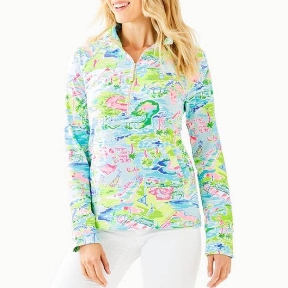 Lilly Pulitzer Honda Classic Skipper Popover SZ L - Picture 1 of 5